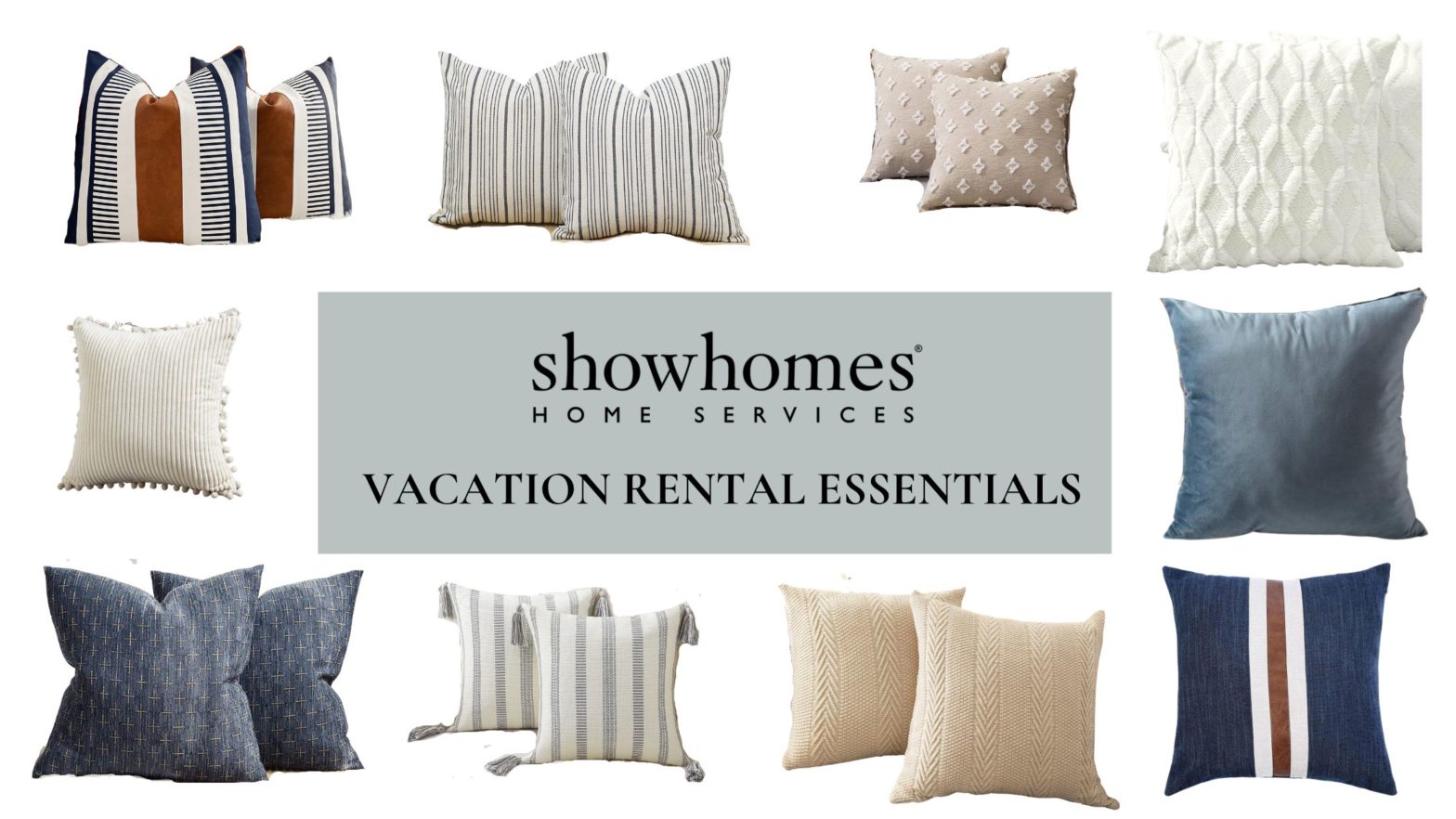 Vacation Rental Home Pillows and Window Coverings